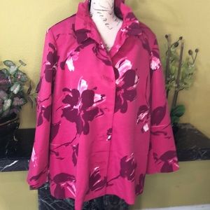 Women’s Dennis Pink button jacket size 1X NWOT